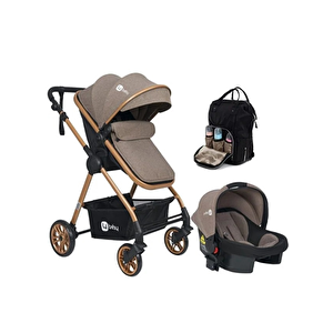 Esse Model Gold Travel Bebek Arabası Puset Kahve Çantalı