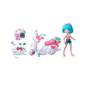Hello Kity Manga Bebek Pretty Pink Scooter Figür Seti 40968