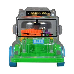 Işıklı Sesli Şeffaf Minibüs Yeşil