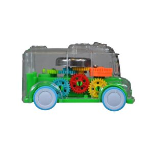 Işıklı Sesli Şeffaf Minibüs Yeşil