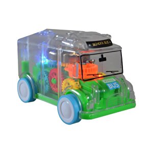 Işıklı Sesli Şeffaf Minibüs Yeşil