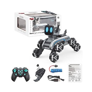 Vardem Bilekten Kontrol Ve Uzaktan Kumandalı 2.4ghz Buharlı Akrobatik 8 Teker Robot Köpek 2950-1