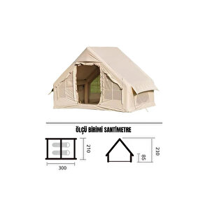 Robo 6 Kişilik 4 Mevsim Şişme Kamp Çadırı (oxford 210t Upf>40 Kumaş, -40 °c'ye Kadar Kullanım)