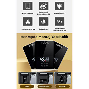 Dijital Akıllı Şofben - Duş Başlığı Hediyeli