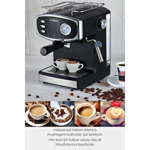 Robo Süt Köpürtücülü Espresso Latte Cappuccino Americano Kahve Makinesi 1.5 Litre