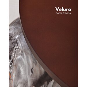 Modern Orta Sehpa & Küre Sehpa & Top Sehpa & Yuvarlak Ceviz Mdf & Dune