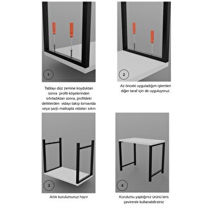 Steel Desing Mutfak Organizeri, Mikrodalga Dolabı , Tezgah Üstü Raflı Fırın Standı, Çay ,kahve ,baharatlık Standı