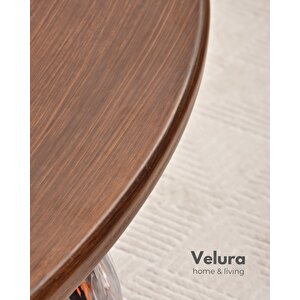 Modern Orta Sehpa & Küre Sehpa & Top Sehpa & Oval Ceviz Mdf & Dune