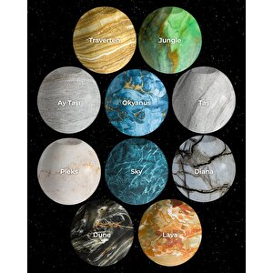 Modern Orta Sehpa & Küre Sehpa & Top Sehpa & Şeffaf Fasulye Cam & Ocean