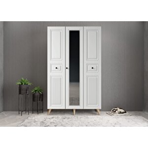 Bar Membran Kapak Portmanto Meşe&beyaz 120cm P.u.m.b_5 120 cm