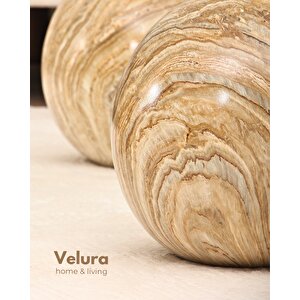 Modern Orta Sehpa & Küre Sehpa & Top Sehpa & Şeffaf Üçgen Cam & Treverten Mermer