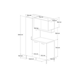 Kali Çok Amaçlı Dolap, Kahve Köşesi, Fırın Dolabı, Kiler Dolabı
