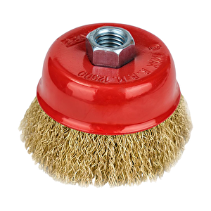 Fixonic Eratool Era10038 65mm Saçaklı Çanak Fırça Sarı Telli