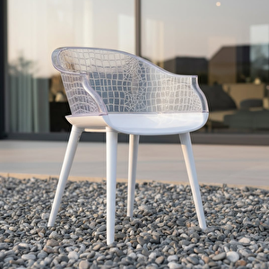 2’li Milano Kafe Ve Balkon Sandalyesi Beyaz