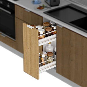 Dekorex Alba Serisi 330 Cm. Fırın Aspiratör Ve Çekmece Modüllü Hazır Mutfak Al-330asp-c