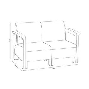 Holiday Toscana Balkon Takımı Cappucino