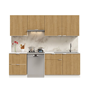 Alba Serisi 240 Cm. Aspiratör Ve Çekmece Modüllü Haızr Mutfak Al-240asp-bc 240 cm