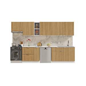 Alba Serisi 330 Cm Aspiratör Ve Çekmece Modüllü Hazır Mutfak Al-330asp-bc 330 cm