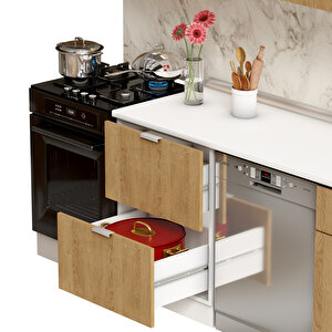 Dekorex Alba Serisi 240 Cm. Çekmece Modüllü Hazır Mutfak Al-240dav-bc