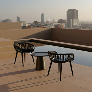 Venezia Kafe Ve Balkon Sandalyesi 2’li Bej