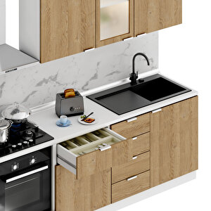 Dekorex Alba Serisi 285 Cm. Fırın Modüllü Hazır Mutfak Al-285dav