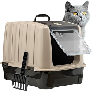 Comanchero Büyük Kapalı Kedi Tuvaleti Bej