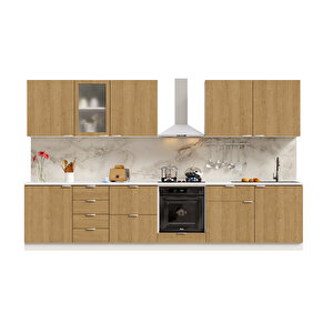 Alba Serisi 345 Cm. Fırın Ve Çekmece Modüllü Hazır Mutfak Al-345dav-c 345 cm