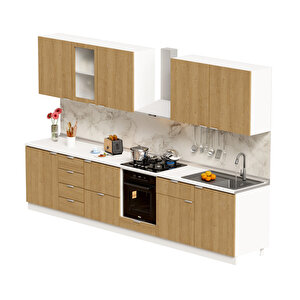 Alba Serisi 345 Cm. Fırın Ve Çekmece Modüllü Hazır Mutfak Al-345dav-c 345 cm