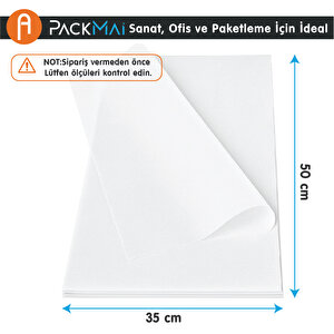 35x50 Cm Beyaz Pelur Kağıt (1000 Gr) Paketleme | Hediye | Kopya Kağıdı – İnce, Şeffaf Ve Çok Amaçlı
