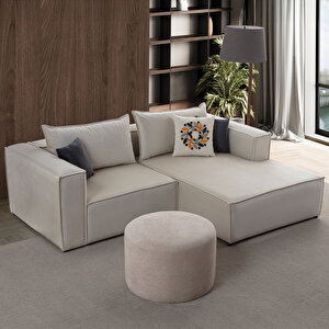 Arven Köşe Koltuk Takımı Krem Krem