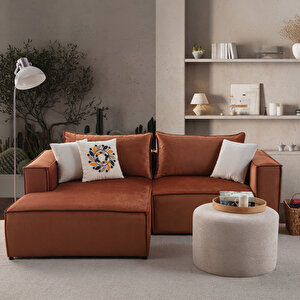 Arven Köşe Koltuk Takımı Kiremit Kiremit