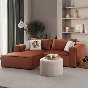 Arven Köşe Koltuk Takımı Kiremit Kiremit