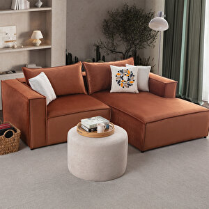 Arven Köşe Koltuk Takımı Kiremit Kiremit