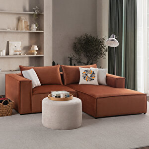 Arven Köşe Koltuk Takımı Kiremit Kiremit