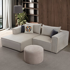 Arven Köşe Koltuk Takımı Krem Krem