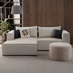 Arven Köşe Koltuk Takımı Krem Krem