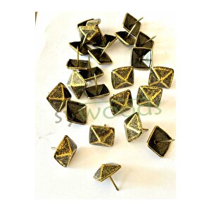 25 Adet 20 Mm Piramit Antik Kabara Raptiye Hobi Çivisi Koltuk Çanta Tasarım Aksesuar Süsü