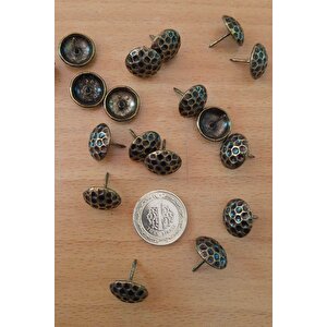 25 Adet 18 Mm Petek Kabara Raptiye Hobi Çivisi Koltuk Çanta Tasarım Aksesuar Süsü