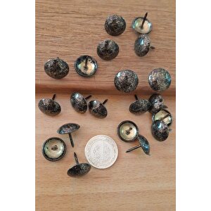 25 Adet 18 Mm Düz Antik Kabara Raptiye Hobi Çivisi Koltuk Çanta Tasarım Aksesuar Süsü