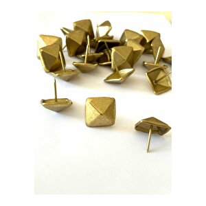 25 Adet 20 Mm Piramit Sarı Kabara Raptiye Hobi Çivisi Koltuk Çanta Tasarım Aksesuar Süsü