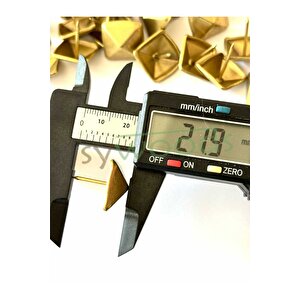 25 Adet 20 Mm Piramit Sarı Kabara Raptiye Hobi Çivisi Koltuk Çanta Tasarım Aksesuar Süsü