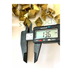 25 Adet 20 Mm Piramit Sarı Kabara Raptiye Hobi Çivisi Koltuk Çanta Tasarım Aksesuar Süsü