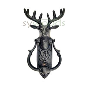 Geyik Kapı Çalma Taktak Pirinç Kapı Tokmağı Oksit