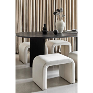 Desi̇n Puf C Puf U Puf Yumuşak Puf Bench Beyaz