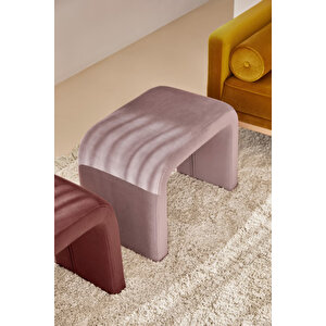 Desi̇n Puf C Puf U Puf Yumuşak Puf Bench Pembe