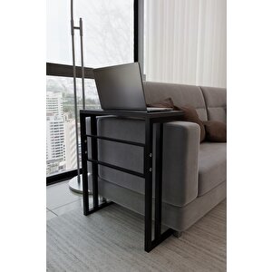 Steel Desing Metal Ayaklı Laptop Sehpası Kahvaltı Masası Çalışma Sehpası Çok Amaçlı Salon Ve Ofis Kullanımı