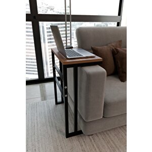 Steel Desing Metal Ayaklı Laptop Sehpası Kahvaltı Masası Çalışma Sehpası Çok Amaçlı Salon Ve Ofis Kullanımı