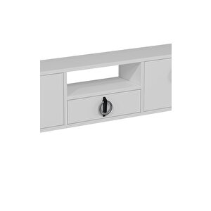 1321dropdd-32 Duvara Montaj Tv Sehpasi-BEYAZ-SİYAH-GÜMÜŞ