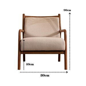 Berjer Ayaklı Tekli Koltuk Tekli Berjer Koltuk Tekli Krem