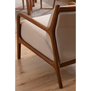 Berjer Ayaklı Tekli Koltuk Tekli Berjer Koltuk Tekli Krem